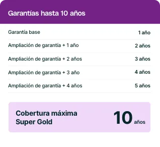 Garantías hasta 10 años
