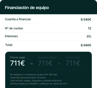 Financia tu equipo
